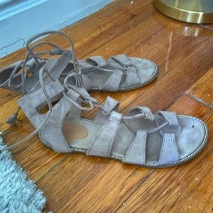 Taupe gladiator sandals